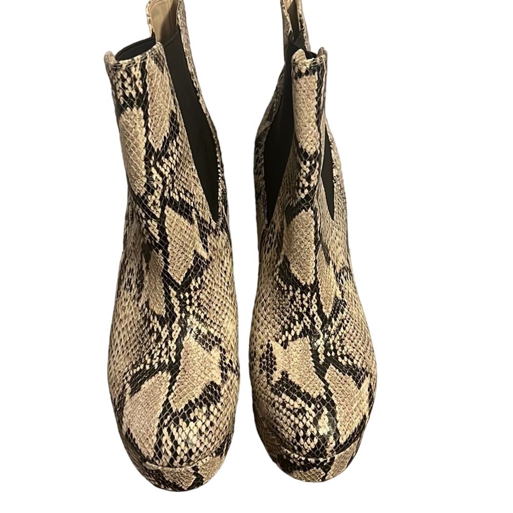 Sam Edelman Abella Platform Chelsea Boots Reptile Embossed Size 9.5M Used - Picture 8 of 8